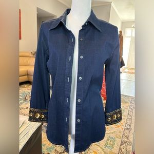 NWT Karen Kane Lightweight Denim Jacket